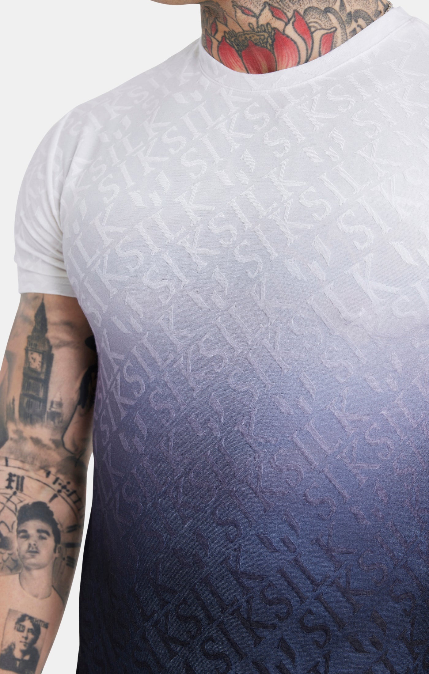 Load image into Gallery viewer, Messi X SikSilk Jacquard Toweling Tee - Black &amp; White (3)