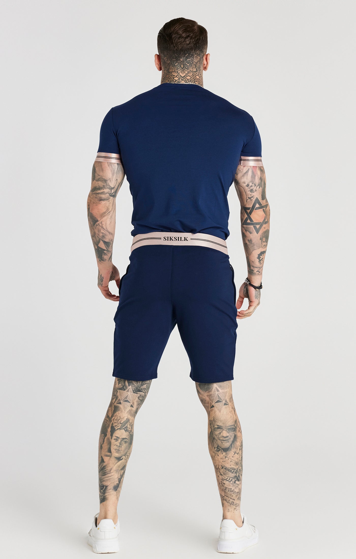 Load image into Gallery viewer, Navy Elastic Cuff T-Shirt (3)