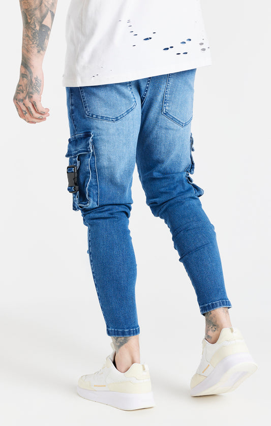 Blue Cargo Skinny Jean