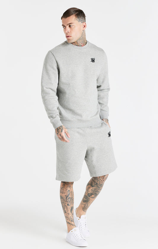 Grey Marl Essential Crew Sweatshirt