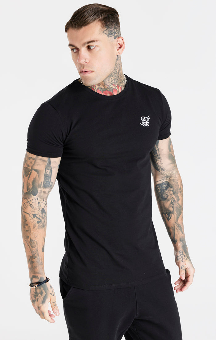 Load image into Gallery viewer, Black Essential Muscle Fit T-Shirt