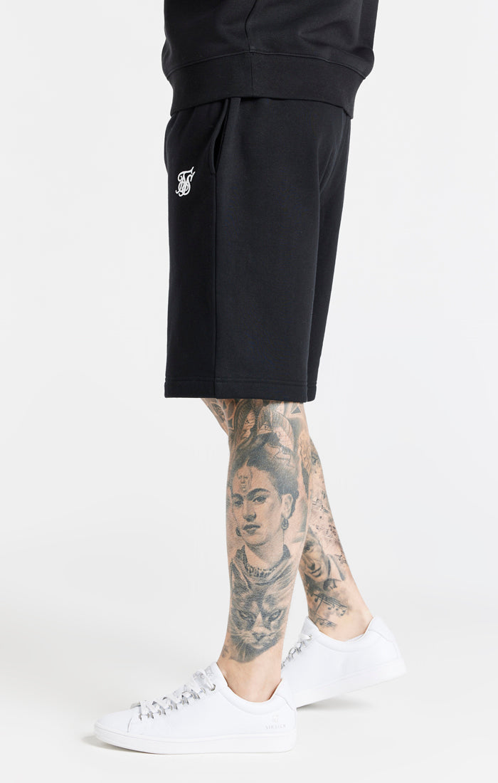 Load image into Gallery viewer, Black Essential Embroidered Short (1)