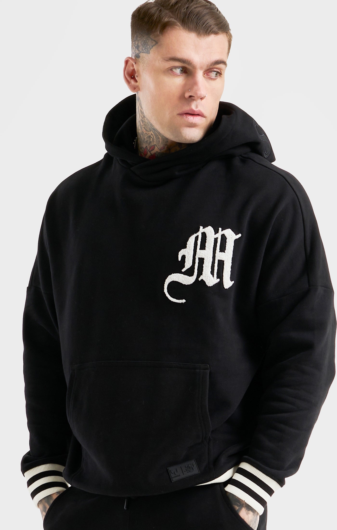 Load image into Gallery viewer, Messi x SikSilk Black Logo Oversized Hoodie
