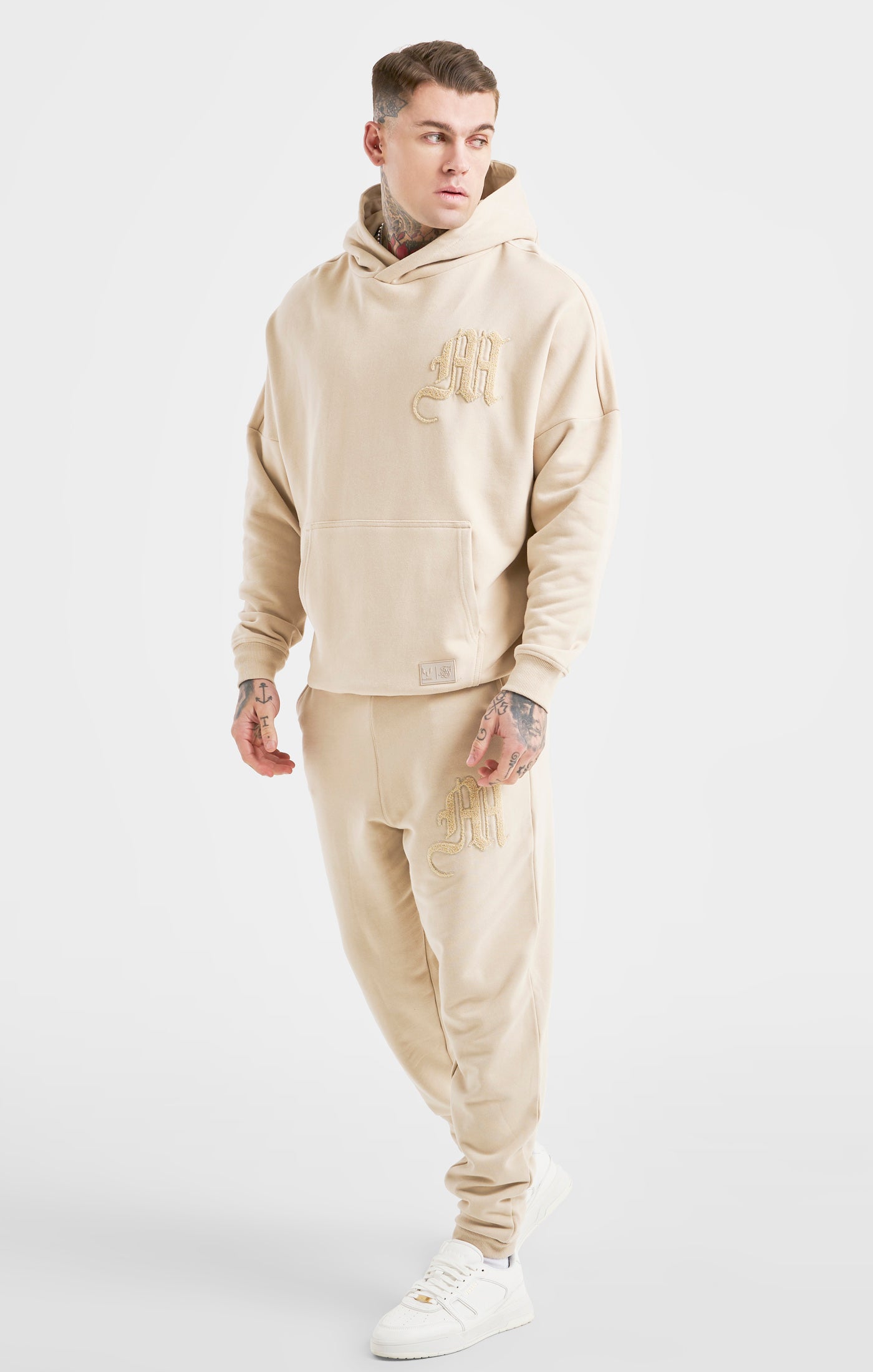 Load image into Gallery viewer, Messi x SikSilk Beige Logo Pant (2)