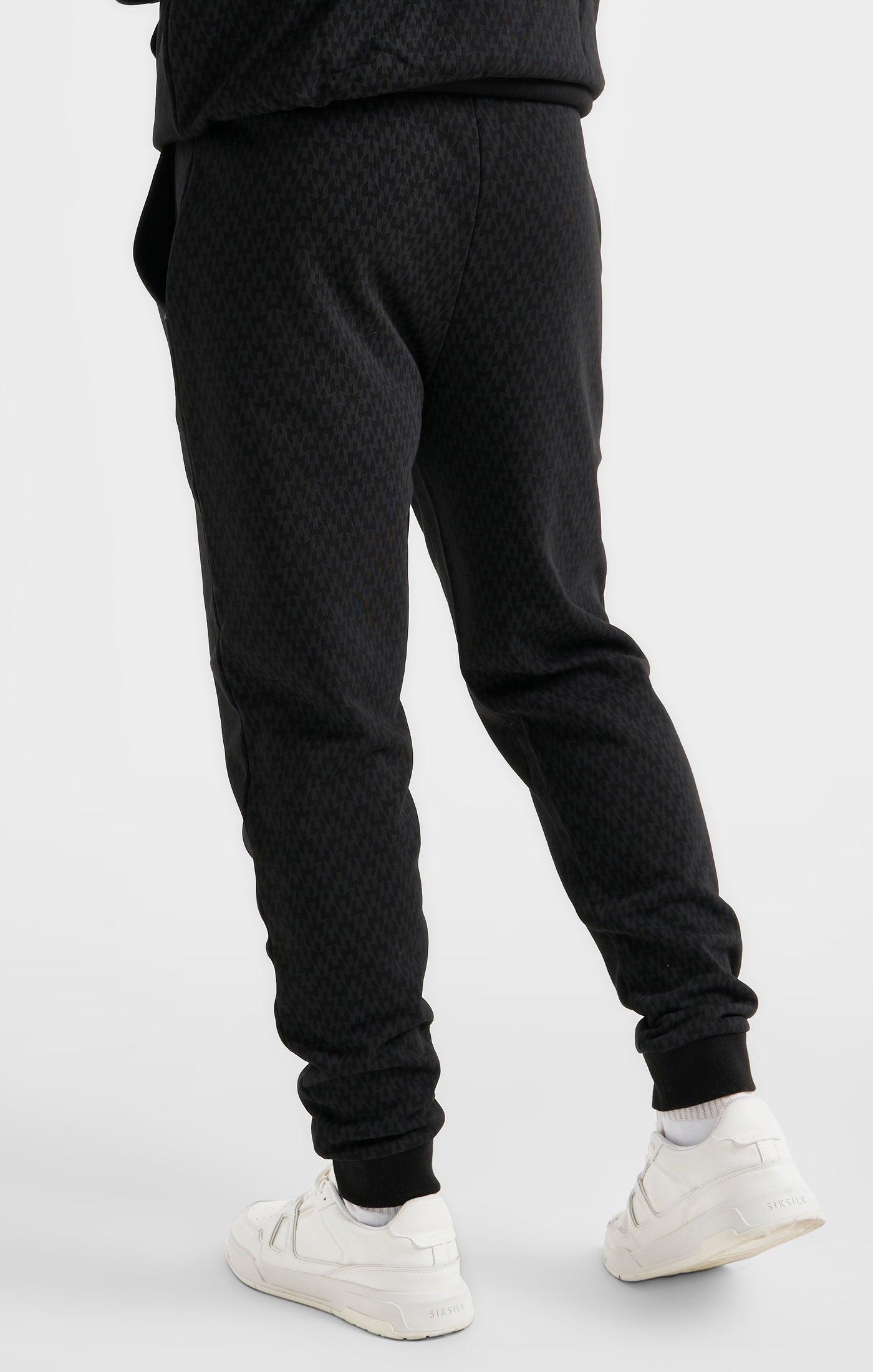 Load image into Gallery viewer, Messi x SikSilk Black Monogram Cuffed Pant (3)