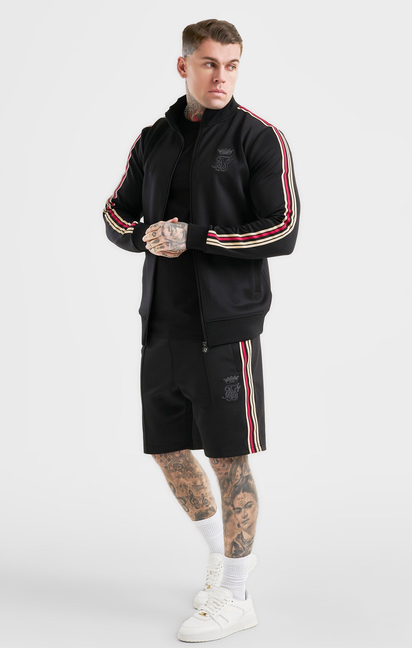 Load image into Gallery viewer, Messi x SikSilk Poly Funnel Zip Through - Black (2)