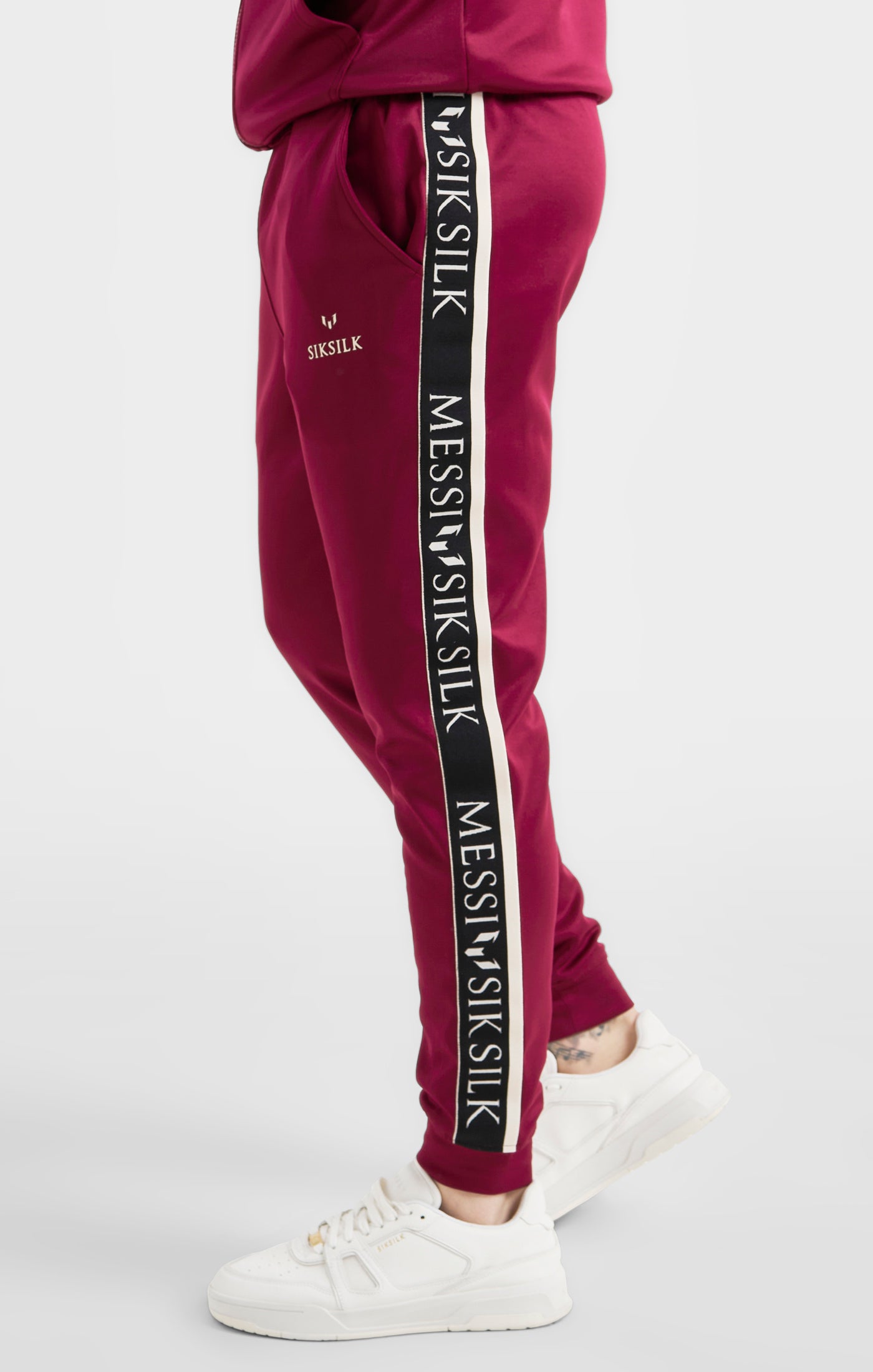 Load image into Gallery viewer, Messi x SikSilk Taped Pant - Burgundy (1)