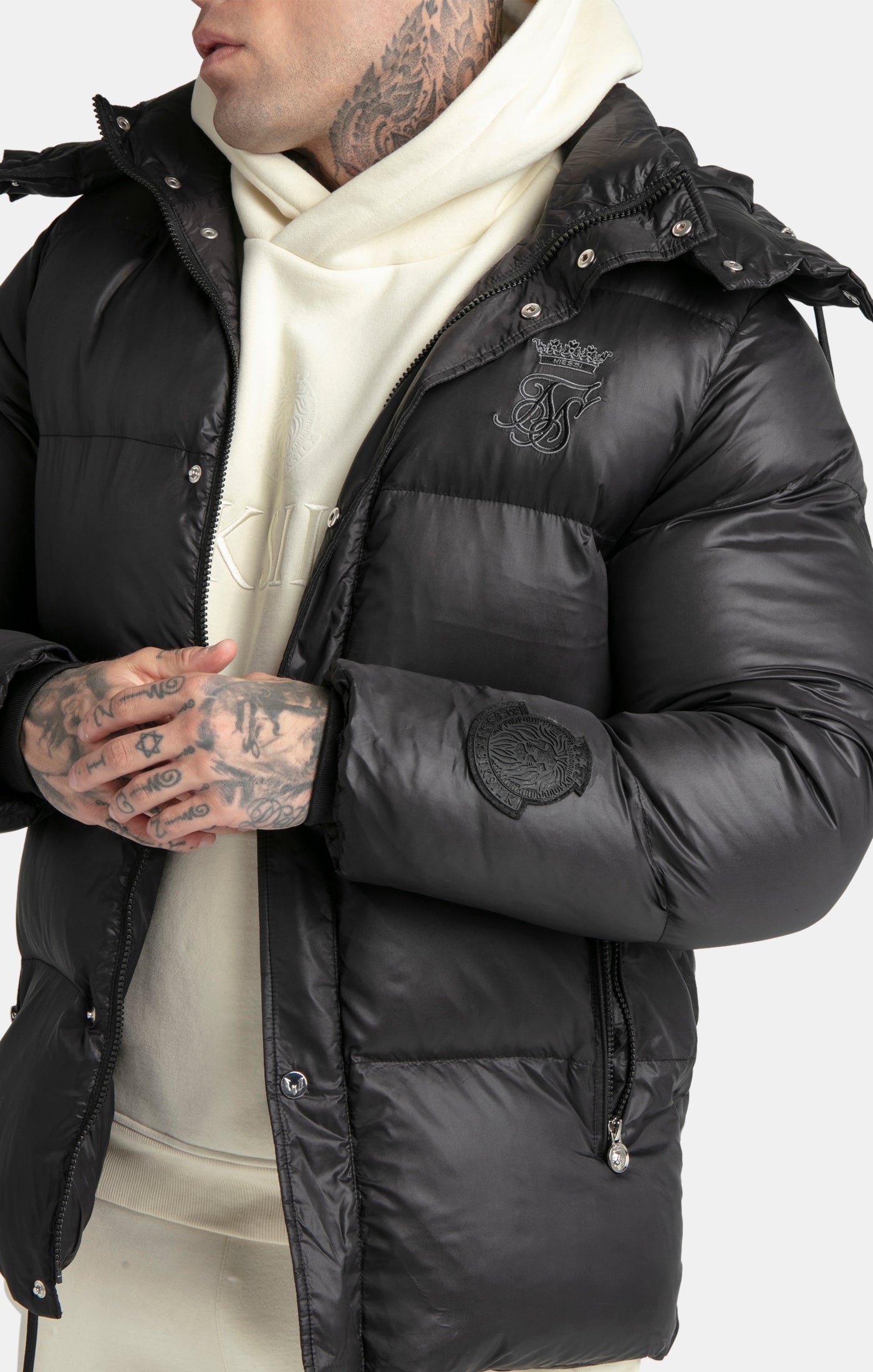 Load image into Gallery viewer, Messi x SikSilk Black Puffer Jacket (2)