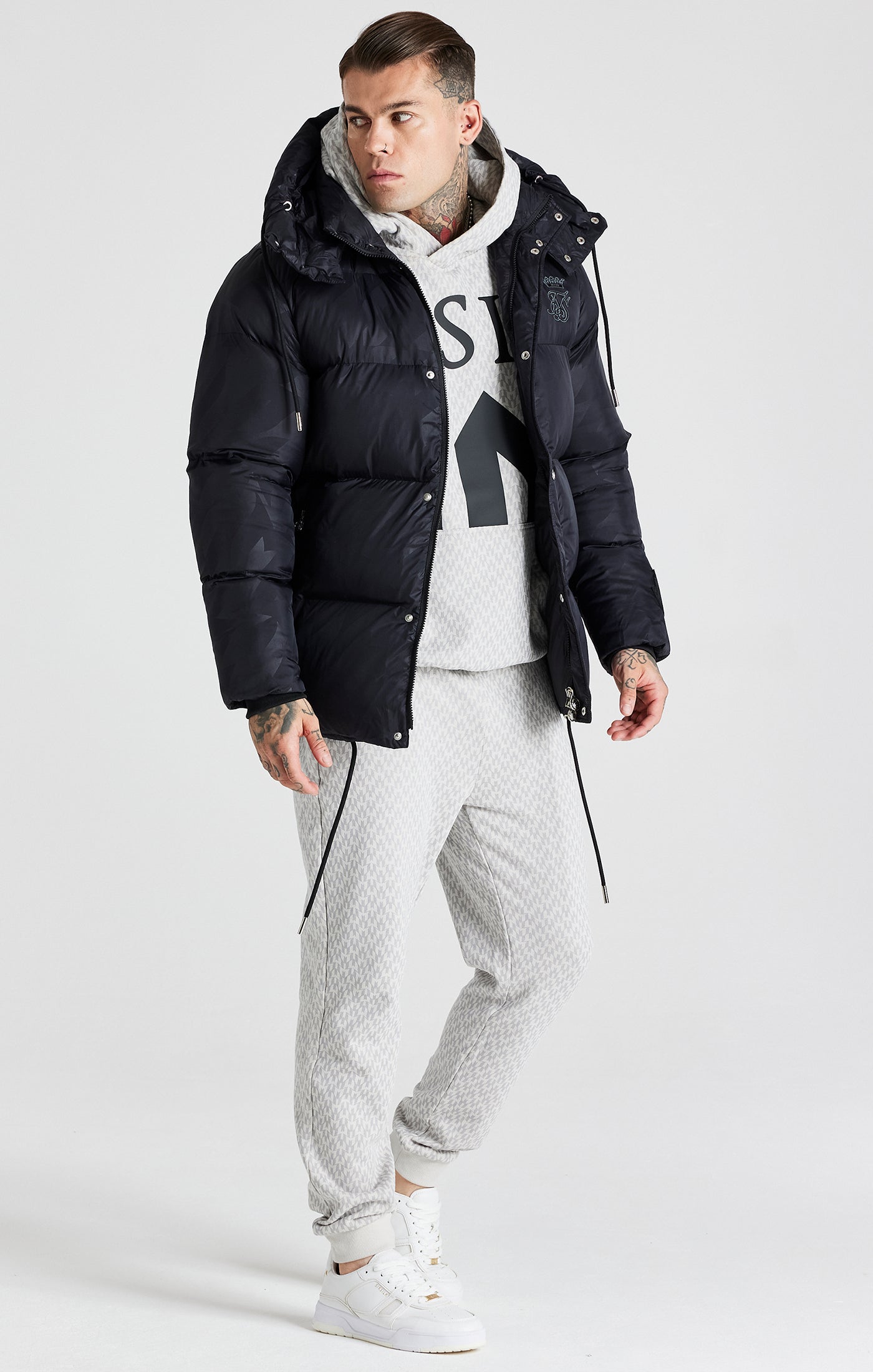 Load image into Gallery viewer, Messi x SikSilk Black Puffer Jacket (3)