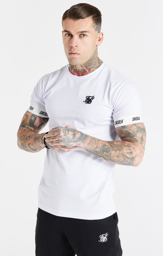 White Elastic Cuff T-Shirt
