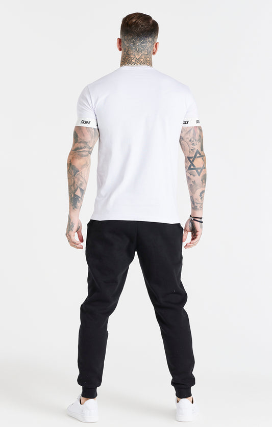 White Elastic Cuff T-Shirt