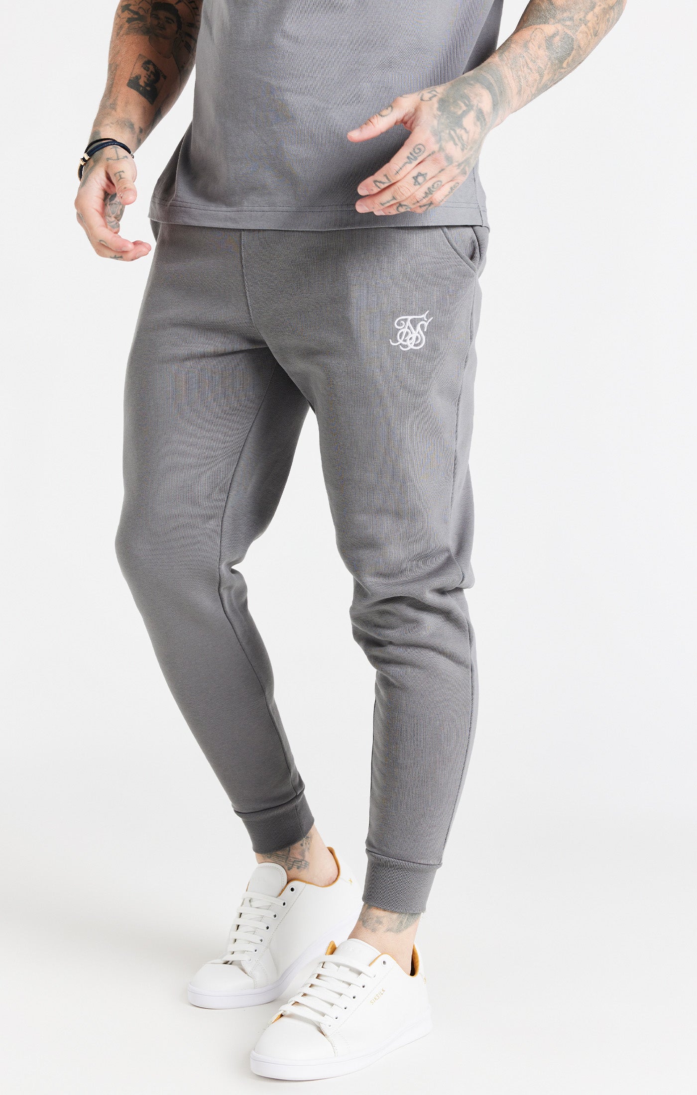 Load image into Gallery viewer, Grey Essential Cuffed Jogger