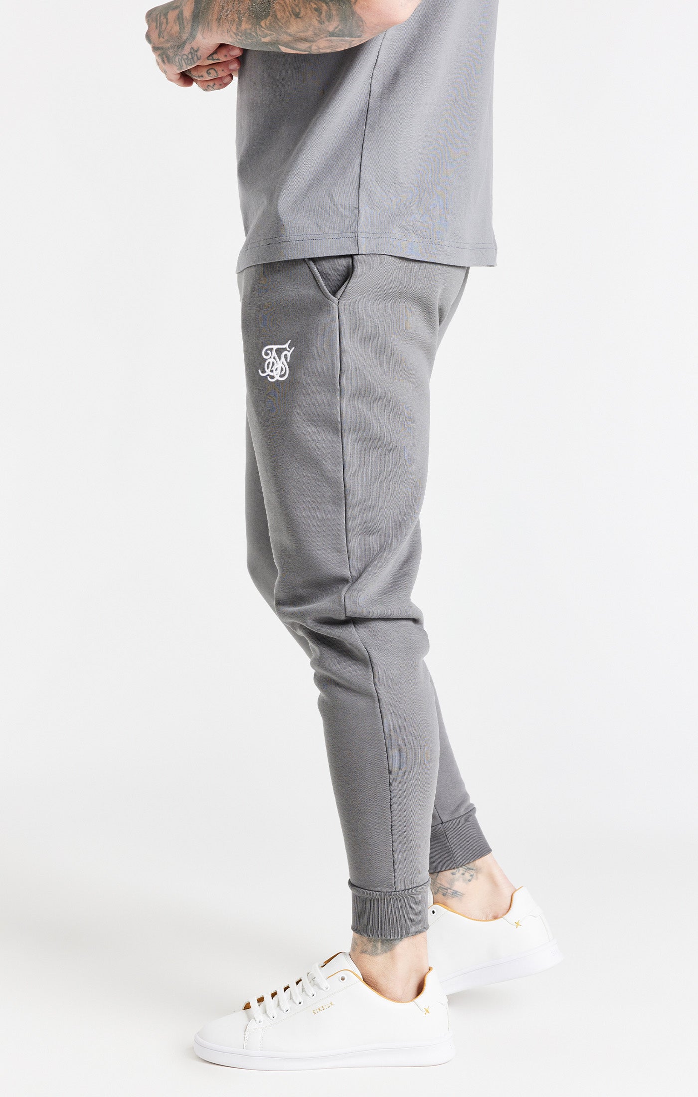 Load image into Gallery viewer, Grey Essential Cuffed Jogger (1)