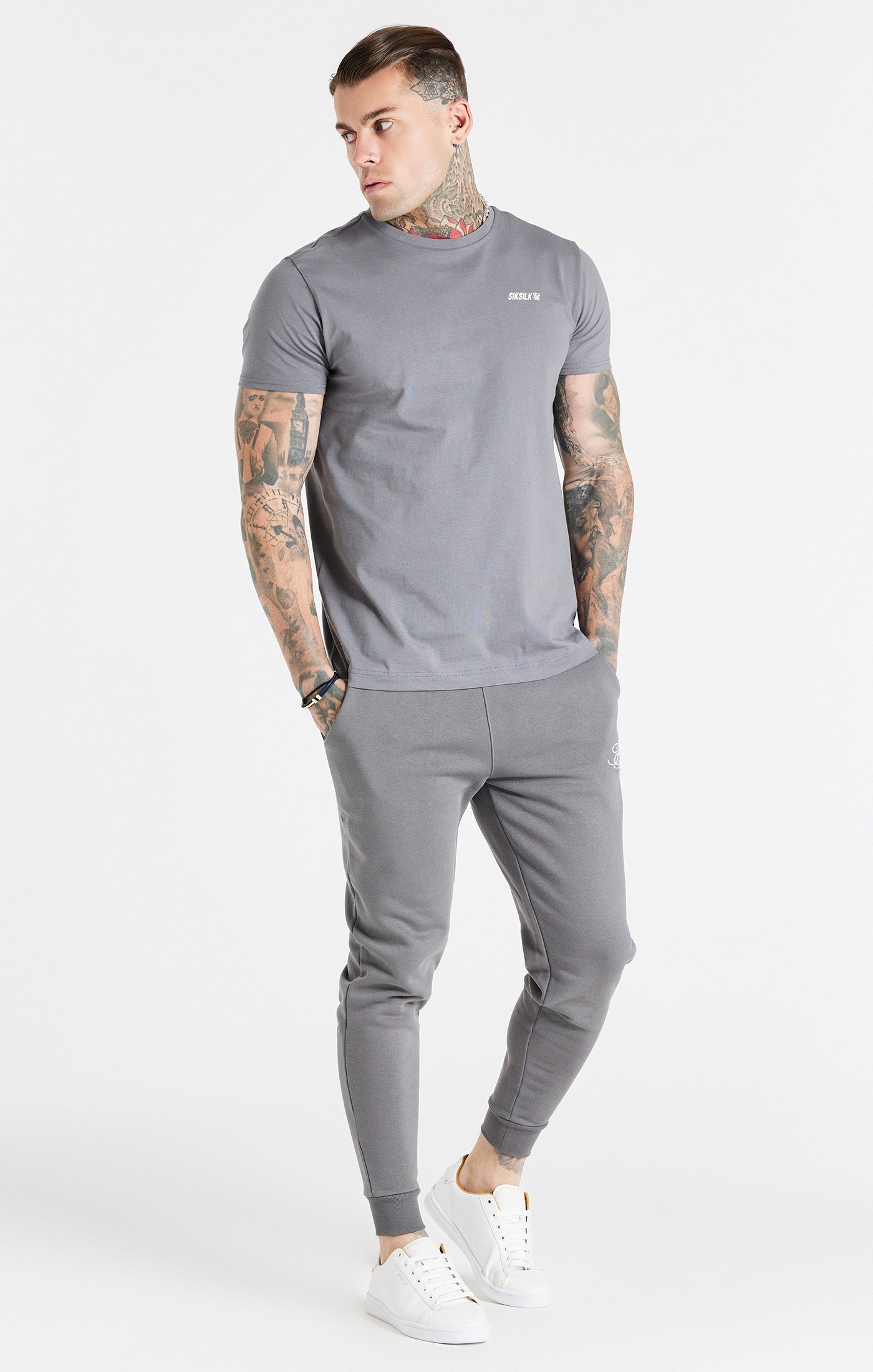 Load image into Gallery viewer, Grey Essential Cuffed Jogger (3)