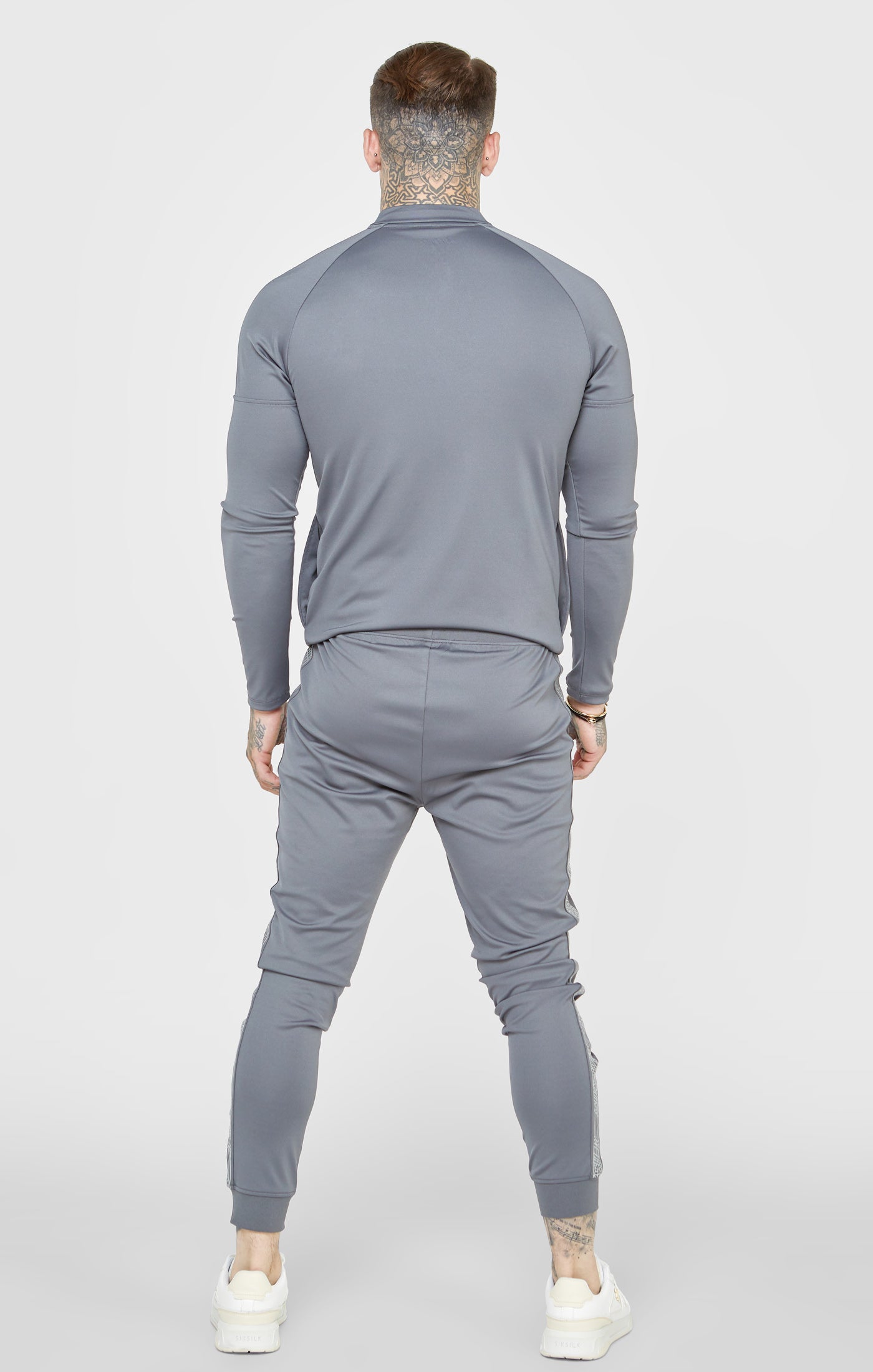 Load image into Gallery viewer, Grey Sports Funnel Neck Zip-Thru (4)