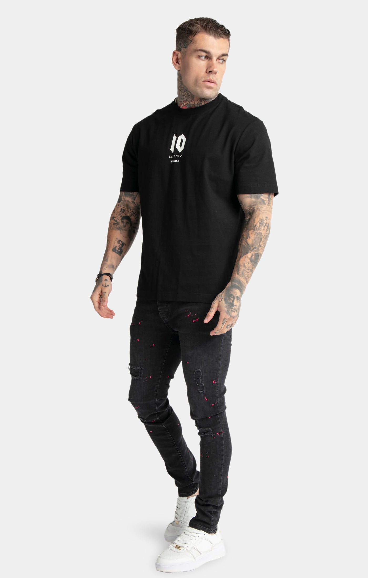 Load image into Gallery viewer, Messi x SikSilk Black Oversized T-Shirt (2)