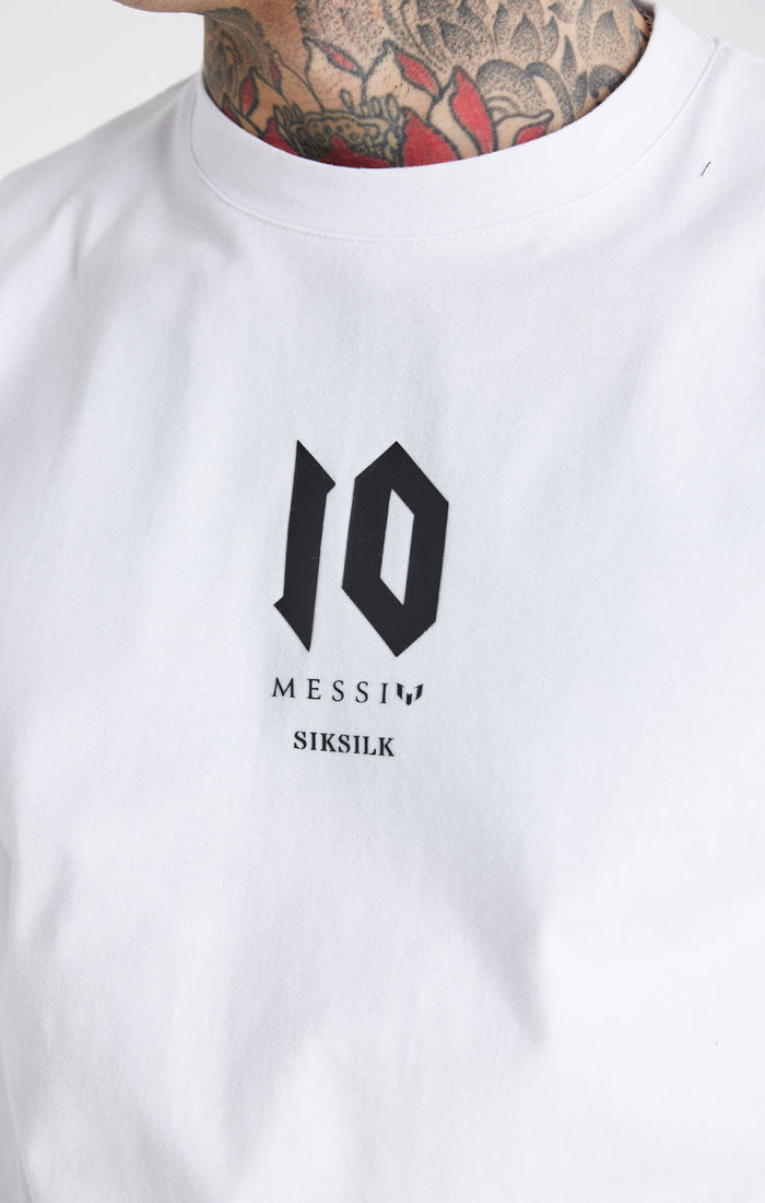 Load image into Gallery viewer, Messi x SikSilk White Oversized T-Shirt (1)