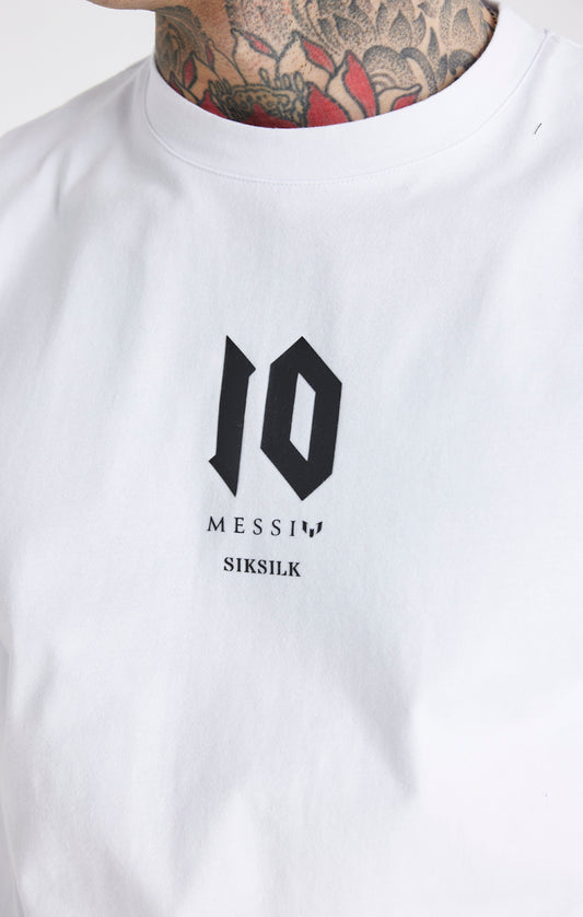Messi x SikSilk White Oversized T-Shirt
