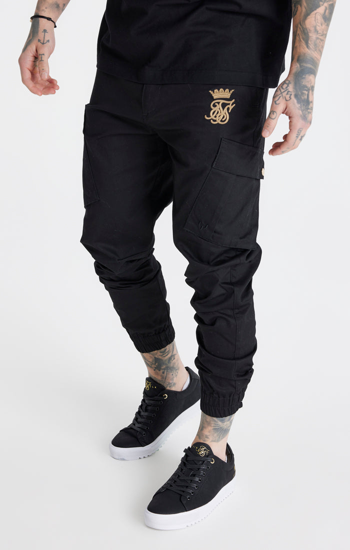 Load image into Gallery viewer, Messi x SikSilk Black Cargo Pant