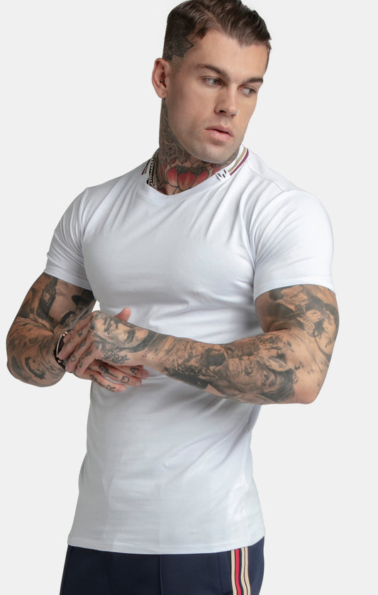 Messi x SikSilk White Muscle Fit T-Shirt