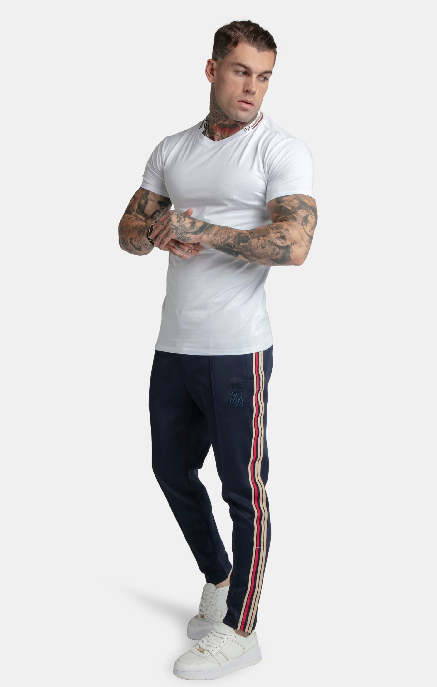 Load image into Gallery viewer, Messi x SikSilk White Muscle Fit T-Shirt (1)
