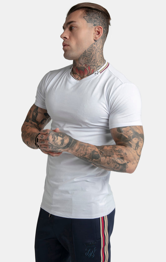 Messi x SikSilk White Muscle Fit T-Shirt