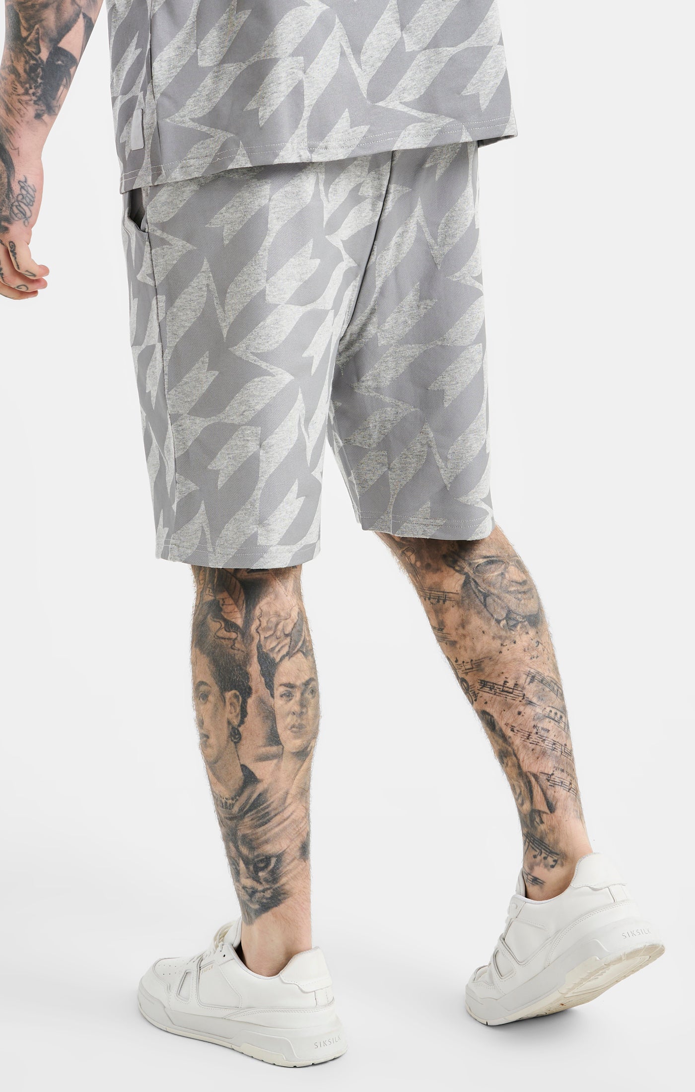 Load image into Gallery viewer, Messi x SikSilk Silver Print Shorts - Grey Marl (3)