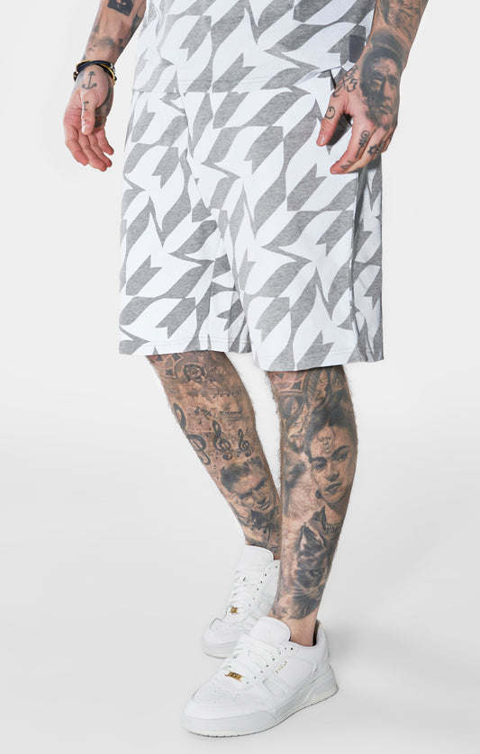 Messi x SikSilk Silver Print Shorts - Grey Marl
