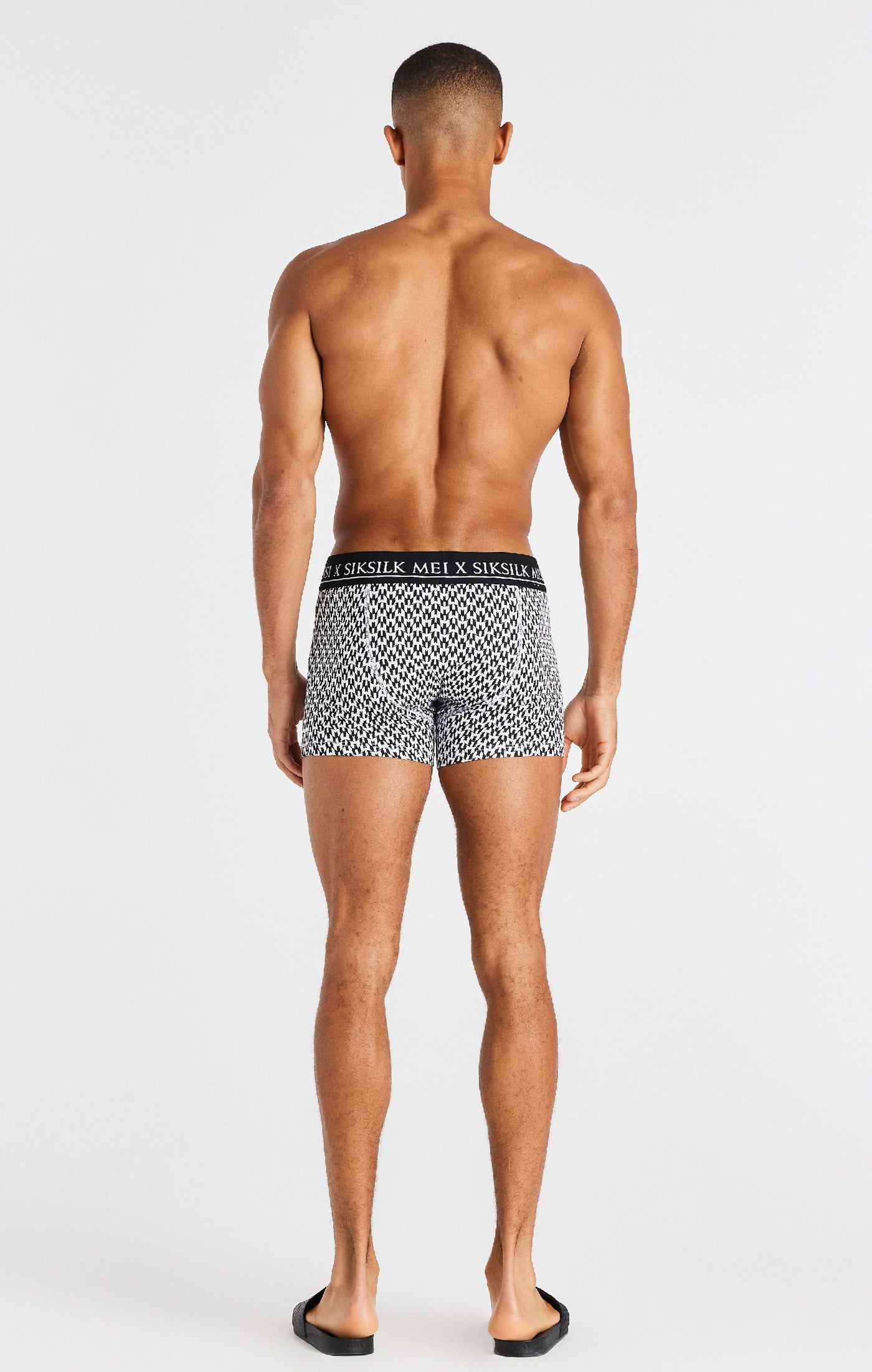 Load image into Gallery viewer, Black, White And Grey Marl Aop 3 Pack Boxers (20)
