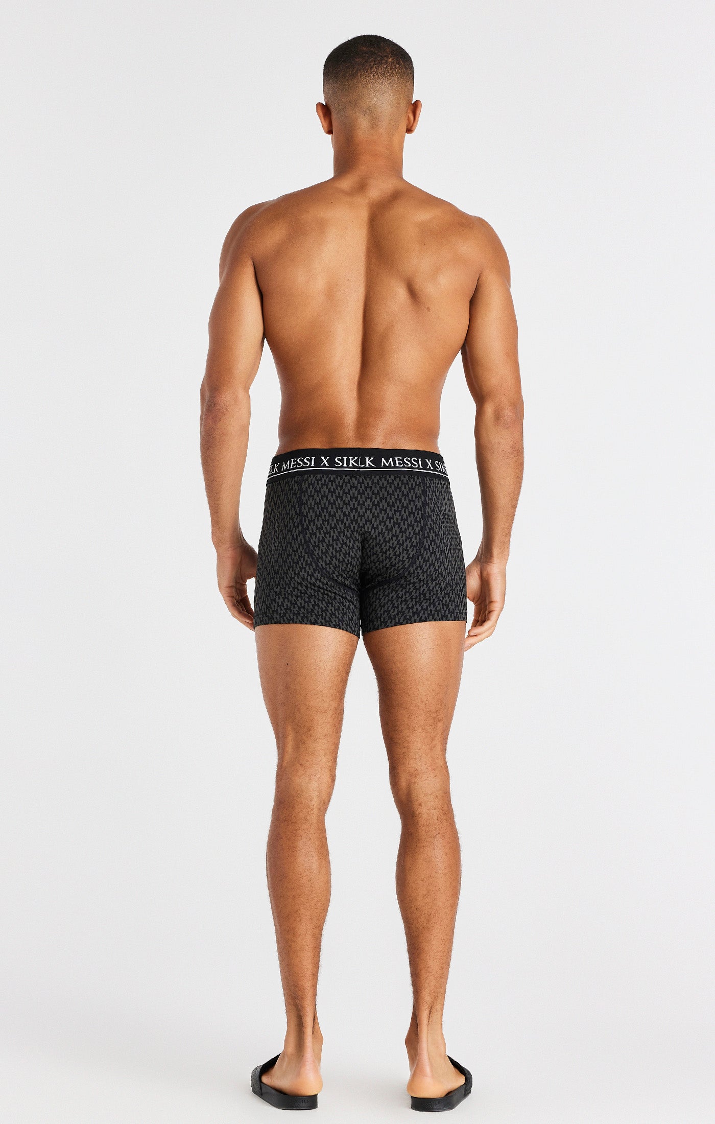 Load image into Gallery viewer, Black, White And Grey Marl Aop 3 Pack Boxers (14)