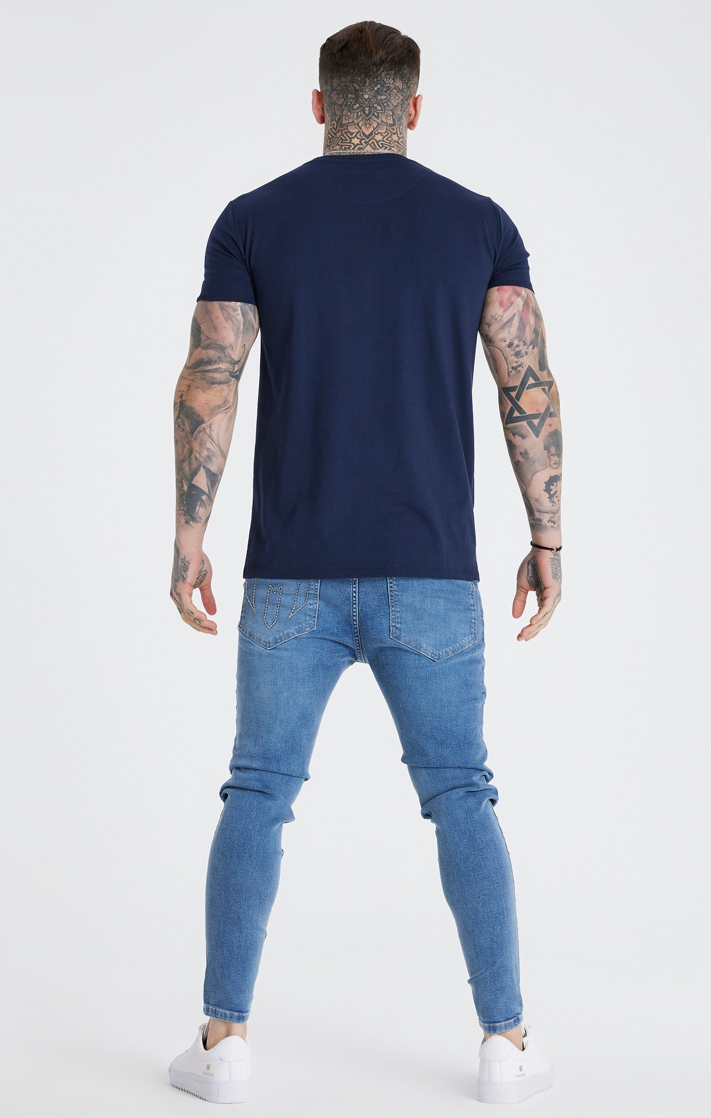 Load image into Gallery viewer, Messi X SikSilk Messi Distressed Skinny Jeans - Midstone (4)