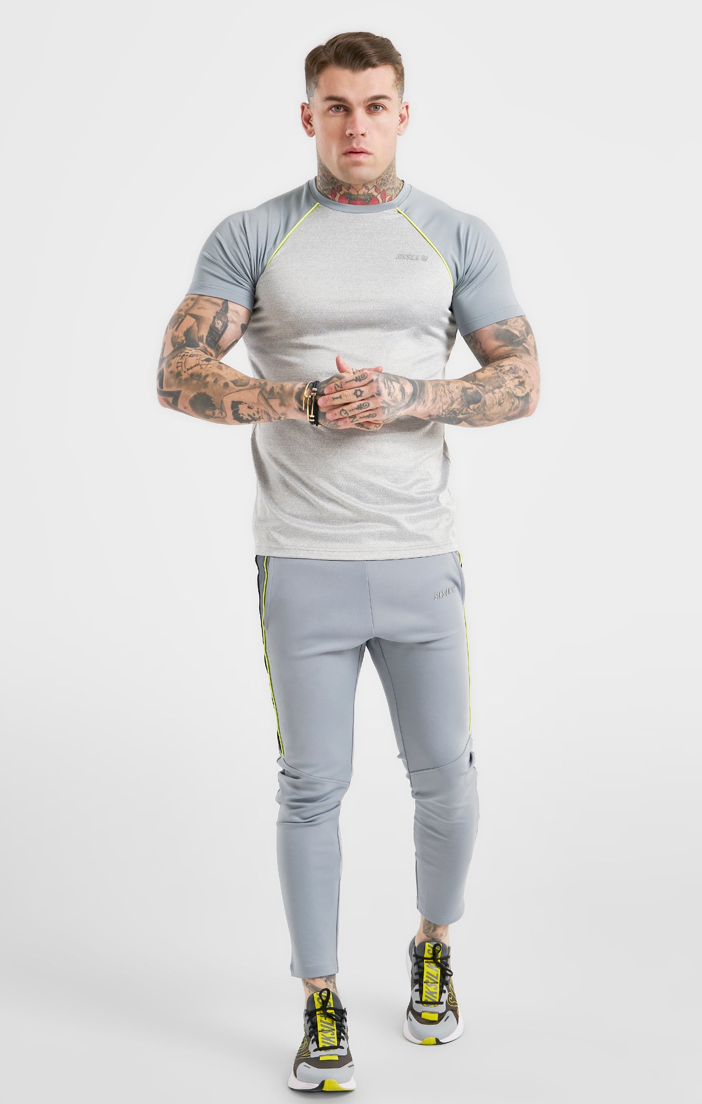 Load image into Gallery viewer, Grey Sports Poly Raglan T-Shirt (2)