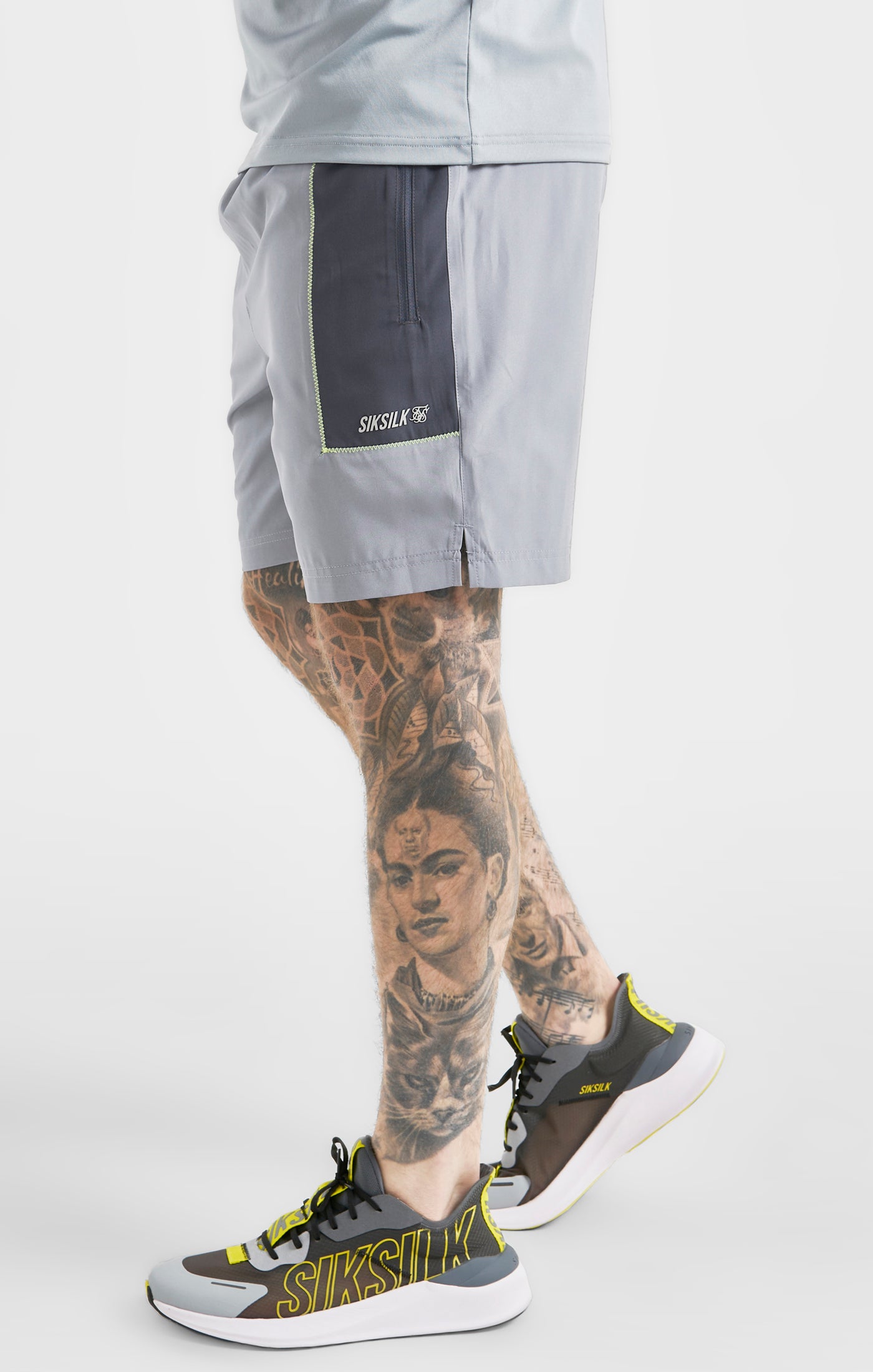 Load image into Gallery viewer, Grey Sports Marl Woven Short (1)