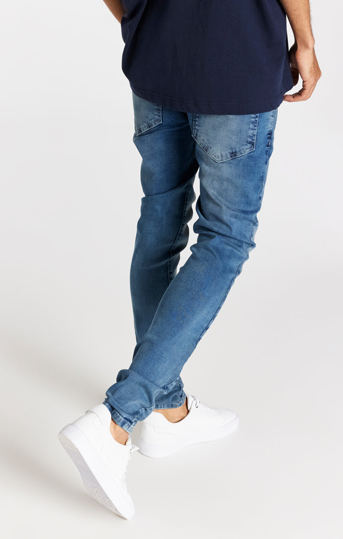 Load image into Gallery viewer, Blue Washed Slim Fit Jean (2)