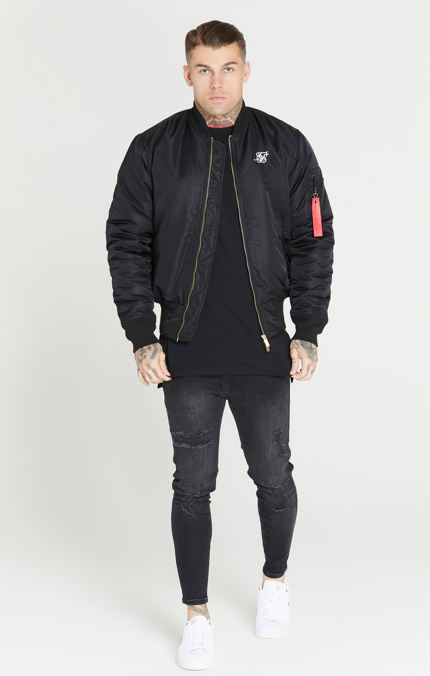 Load image into Gallery viewer, Black Flight Bomber Jacket (2)