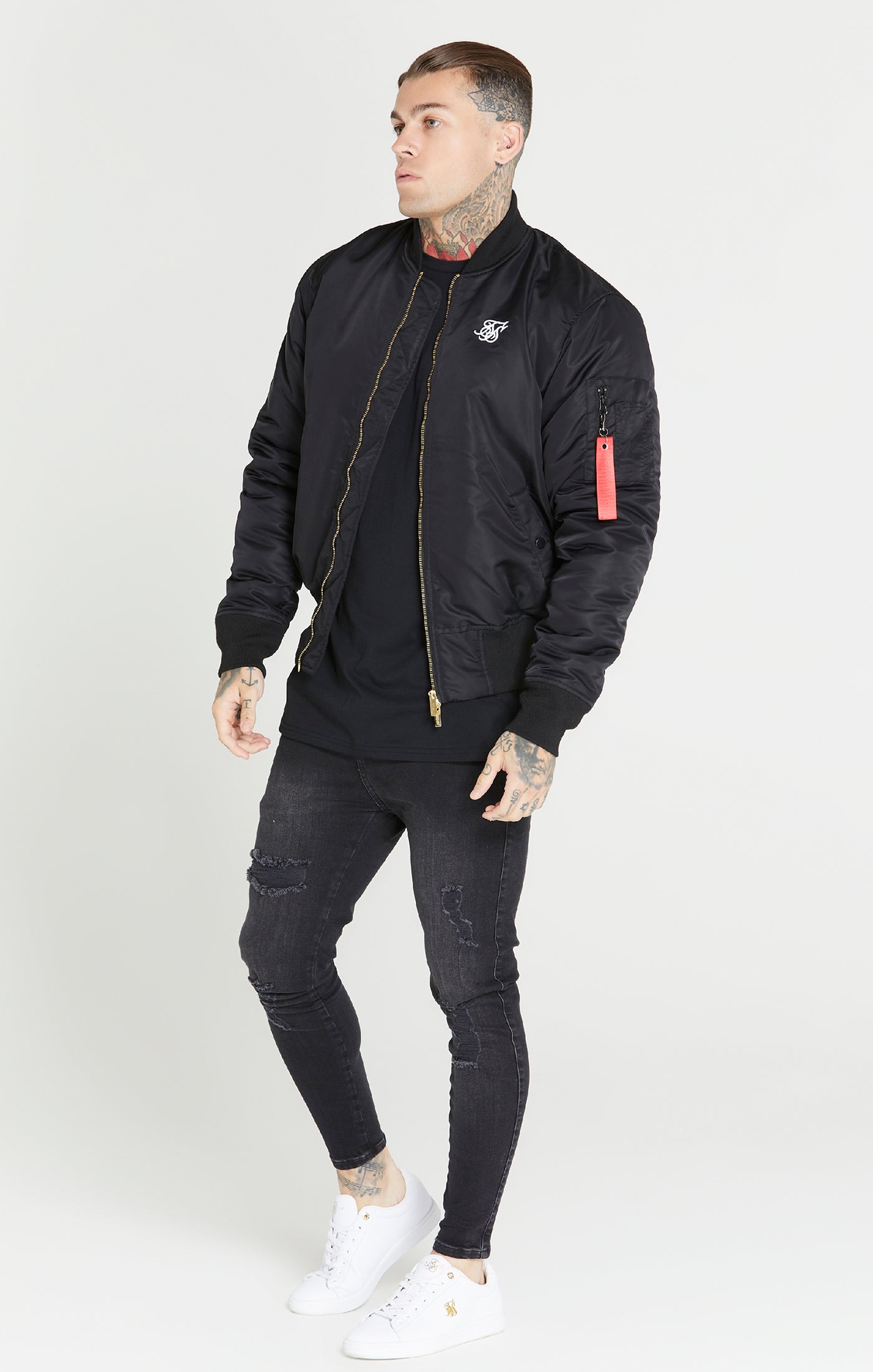 Load image into Gallery viewer, Black Flight Bomber Jacket (3)