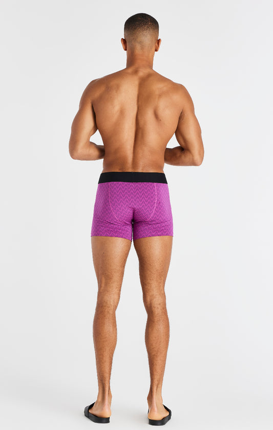 Black, Grey And Pink Aop 3 Pack Boxers