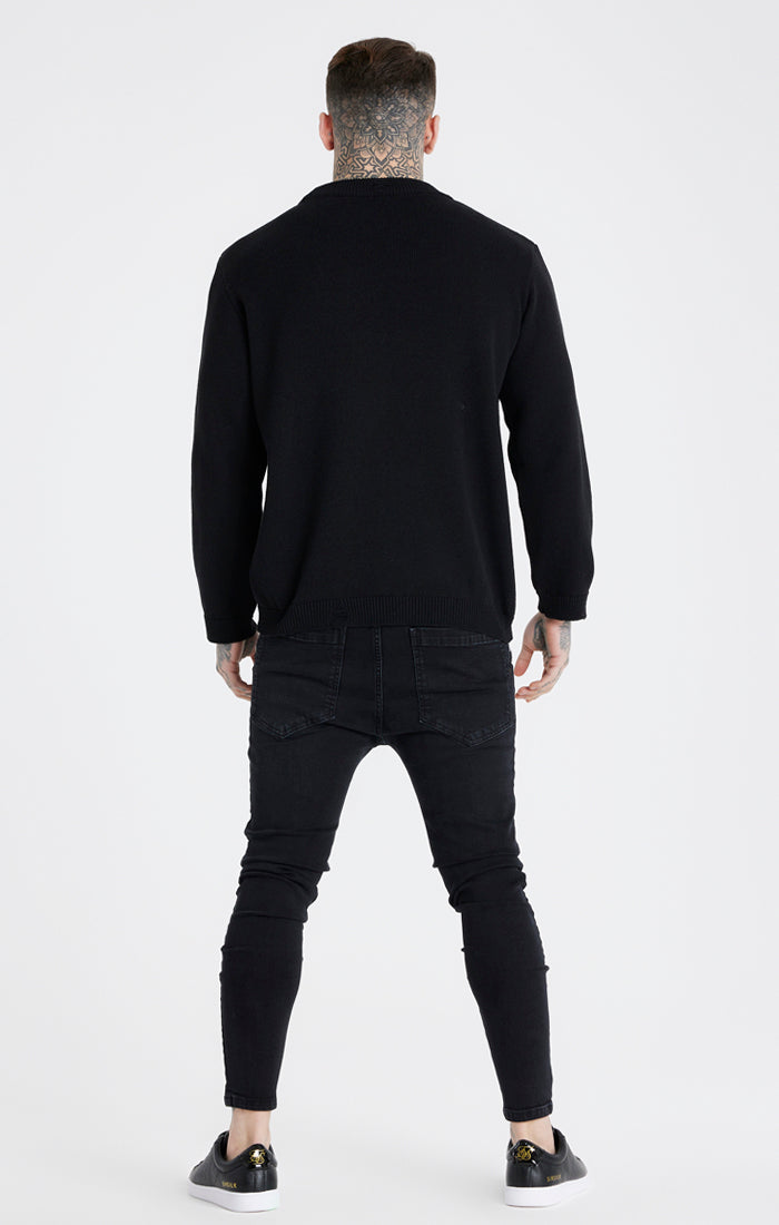 Load image into Gallery viewer, Messi x SikSilk Black Knit Sweatshirt (6)