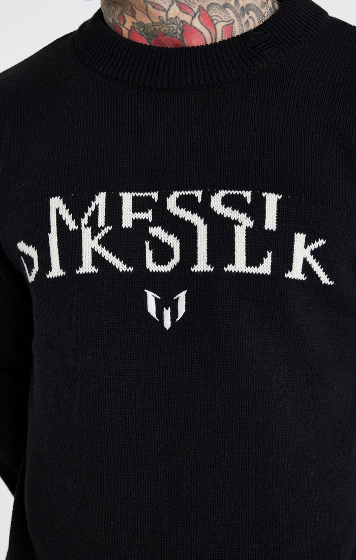 Load image into Gallery viewer, Messi x SikSilk Black Knit Sweatshirt (3)