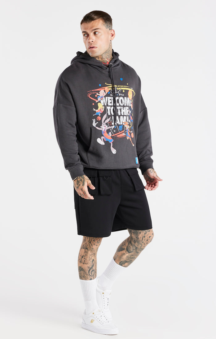 Load image into Gallery viewer, Grey Space Jam x SikSilk Oversized Hoodie (3)