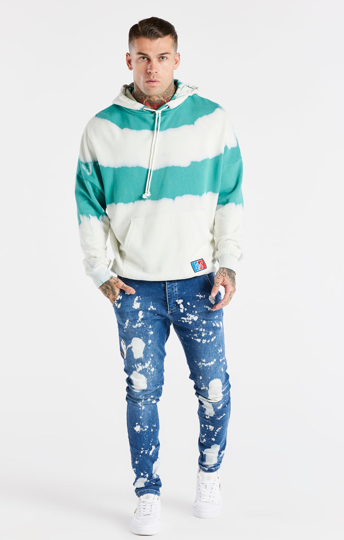 Load image into Gallery viewer, Teal Space Jam x SikSilk Marble Wash Oversized Hoodie (3)