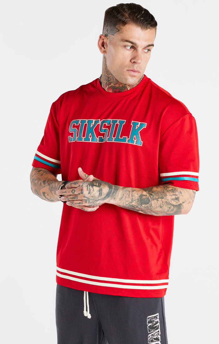 Load image into Gallery viewer, Red Green Space Jam x SikSilk Baseball T-Shirt