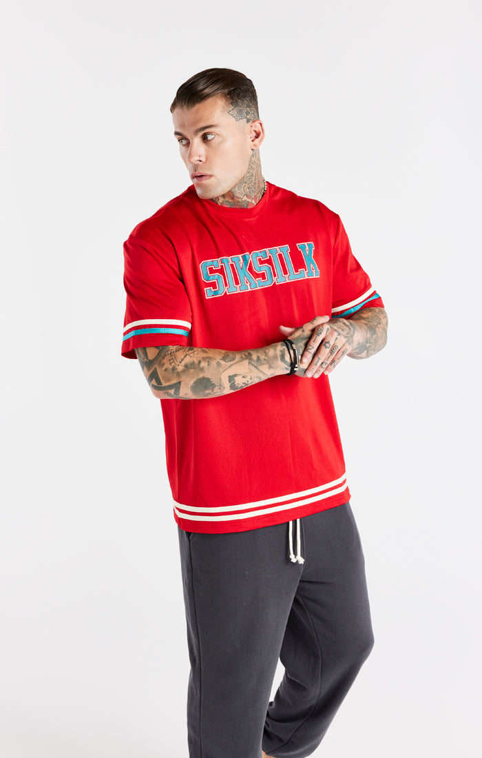 Load image into Gallery viewer, Red Green Space Jam x SikSilk Baseball T-Shirt (2)