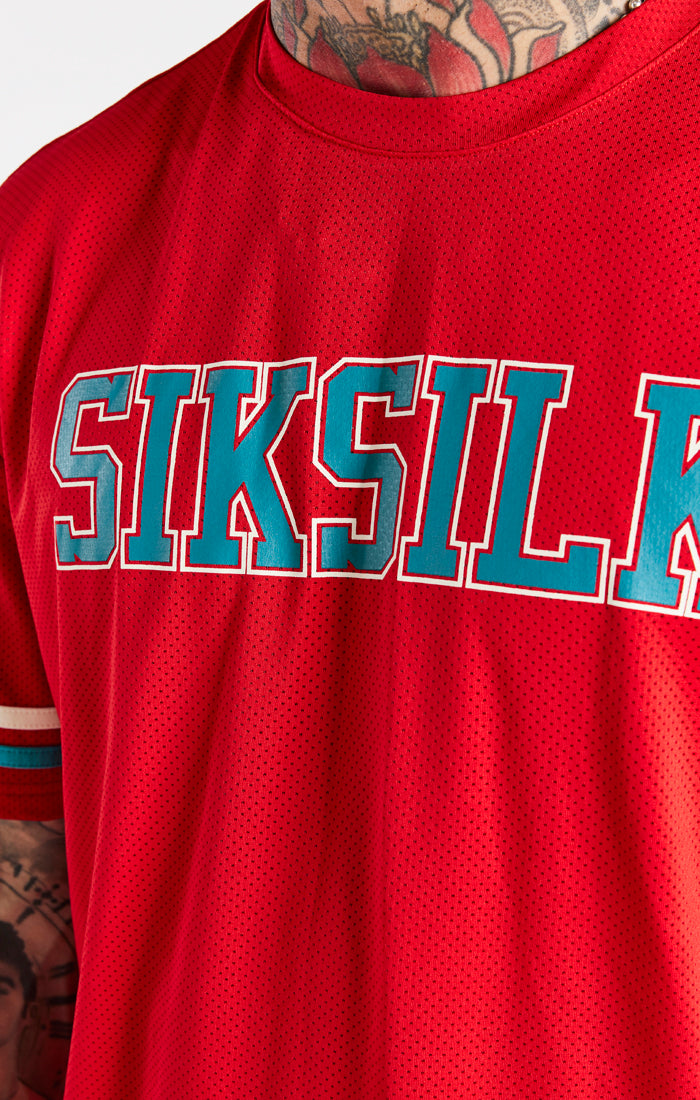 Load image into Gallery viewer, Red Green Space Jam x SikSilk Baseball T-Shirt (1)