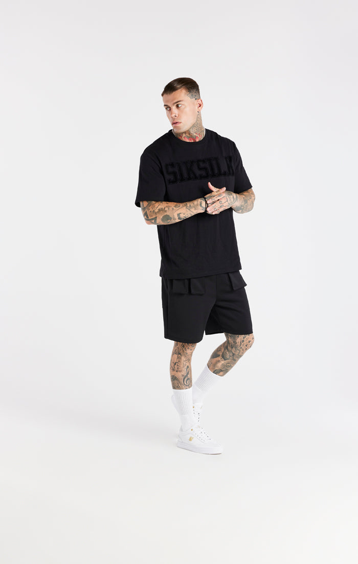 Load image into Gallery viewer, Black Space Jam x SikSilk Flock T-Shirt (4)