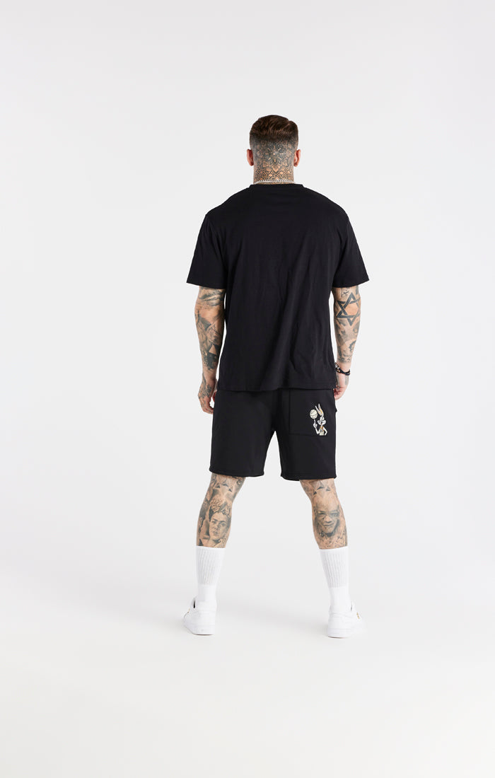 Load image into Gallery viewer, Black Space Jam x SikSilk Flock T-Shirt (3)