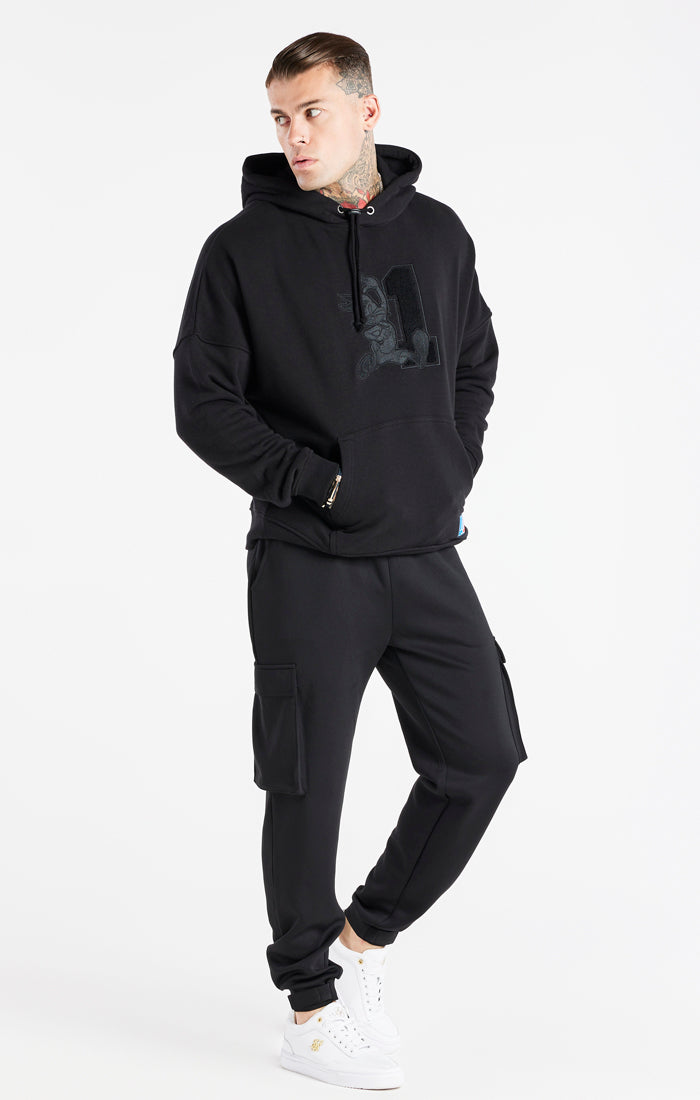 Load image into Gallery viewer, Black Space Jam x SikSilk Elasticated Cargo Pant (5)
