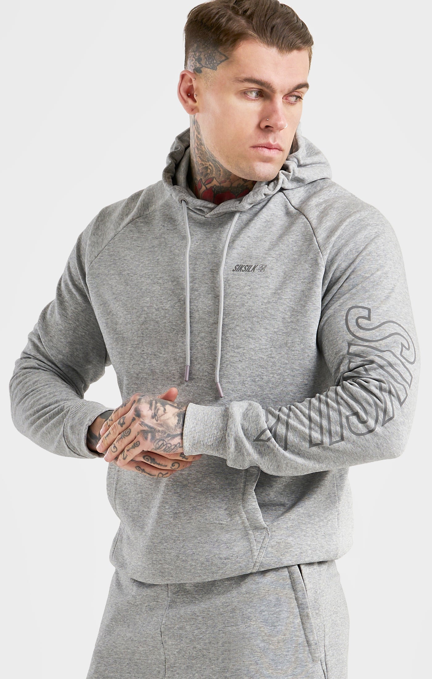 Load image into Gallery viewer, Grey Marl Sports Hoodie