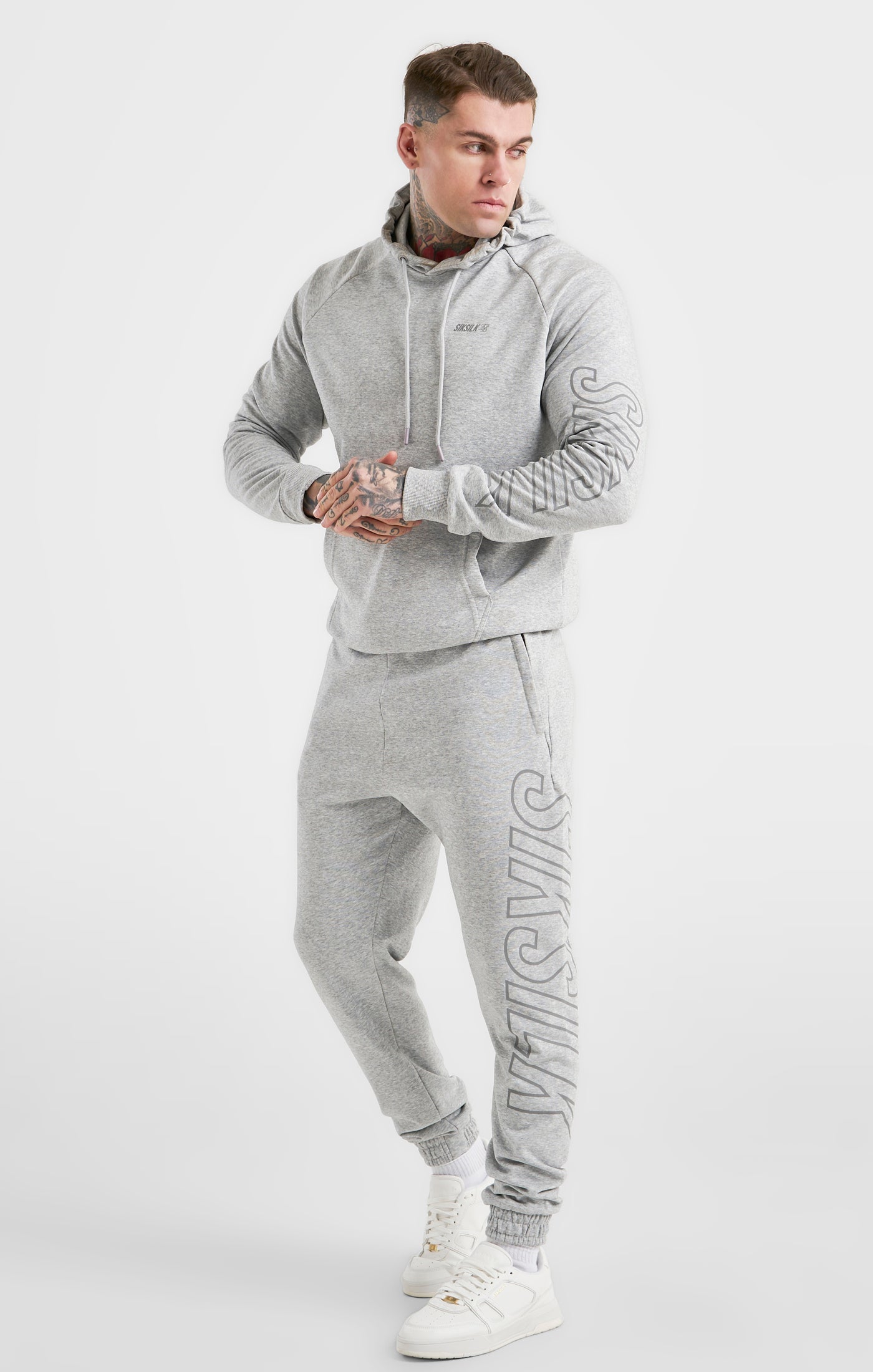 Load image into Gallery viewer, Grey Marl Track Pant (1)