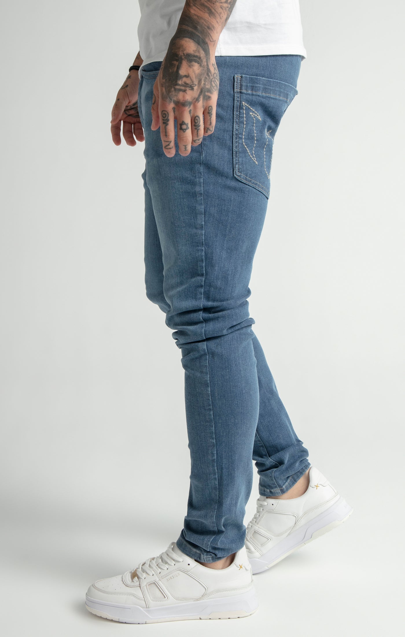 Load image into Gallery viewer, Messi x SikSilk Blue Slim Fit Jean (1)